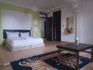 Chambre avec lit double villa à Marrakech